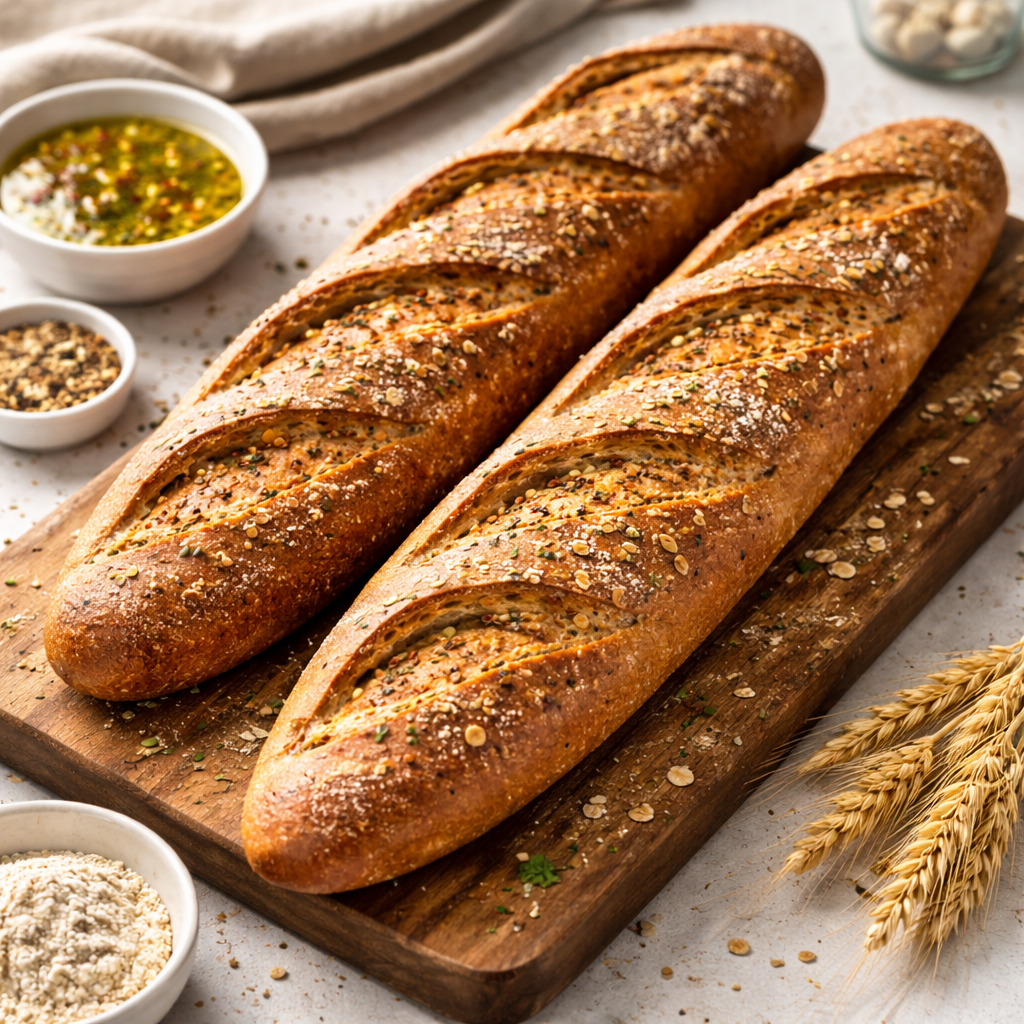 100% Whole Wheat Baguette
