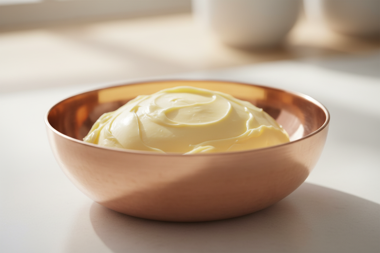 PLAIN BUTTER IN COPPER BOWL