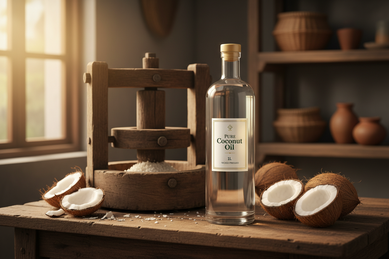 pure coconut oil 1ltr with wood pressed machine
