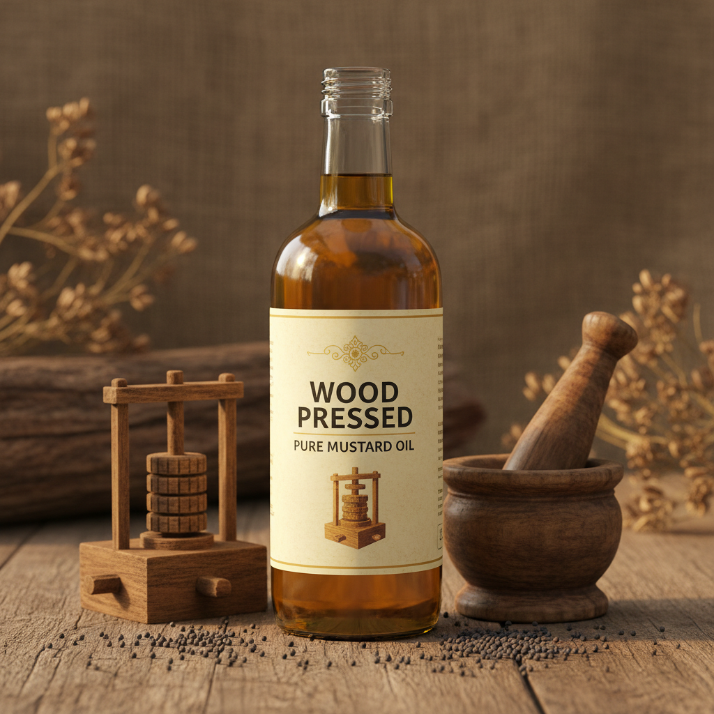 wood pressed oil pure mustered oil