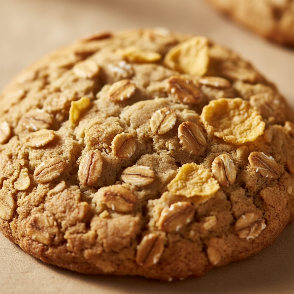 oats and corn flex toping hand made cookie